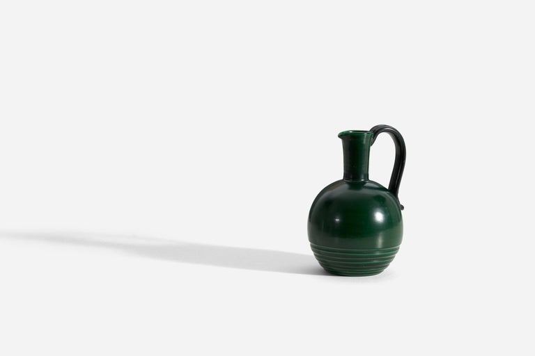 Art Deco Upsala-Ekeby, Vase, Glazed Incised Earthenware, Sweden, 1940s For Sale