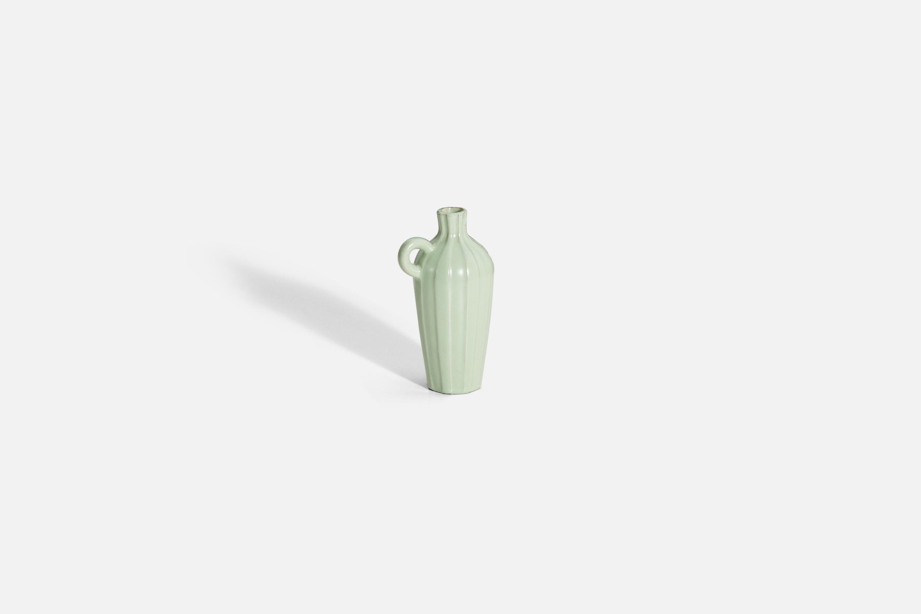 Suédois Vase de Upsala-Ekeby, faïence incisée émaillée, Suède, années 1940 en vente