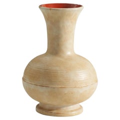 Vase de Upsala-Ekeby, faïence incisée émaillée, Suède, années 1940