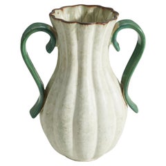 Upsala-Ekeby, Vase, Glazed Incised Earthenware, Sweden, 1940s