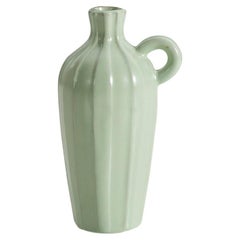 Upsala-Ekeby, Vase, Glazed Incised Earthenware, Sweden, 1940s