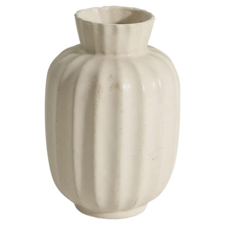 Upsala-Ekeby, Vase, Glazed Incised Earthenware, Sweden, 1940s For Sale at  1stDibs