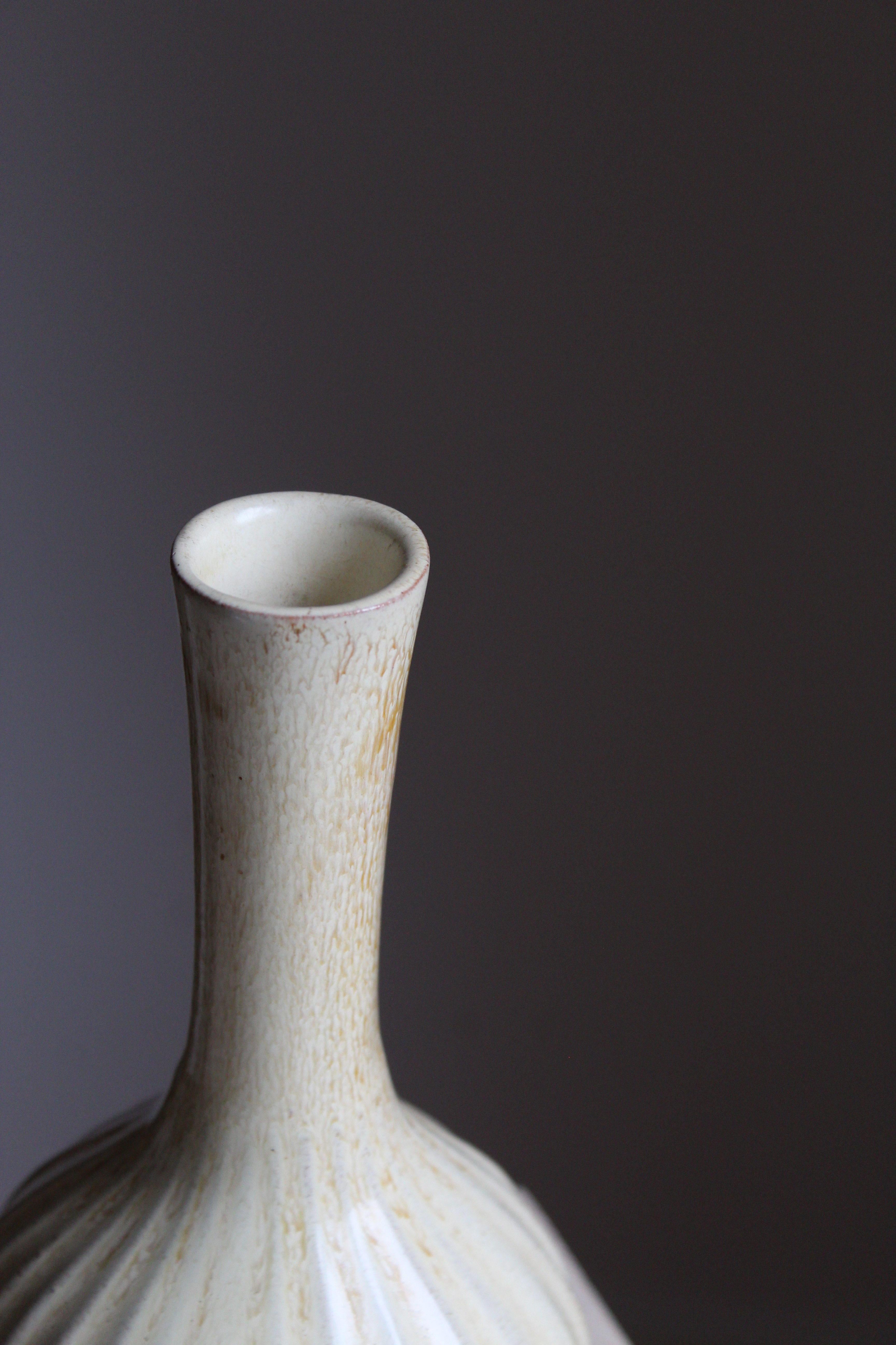 Art Deco Upsala-Ekeby, Vase, Glazed Stoneware, Sweden, 1940s