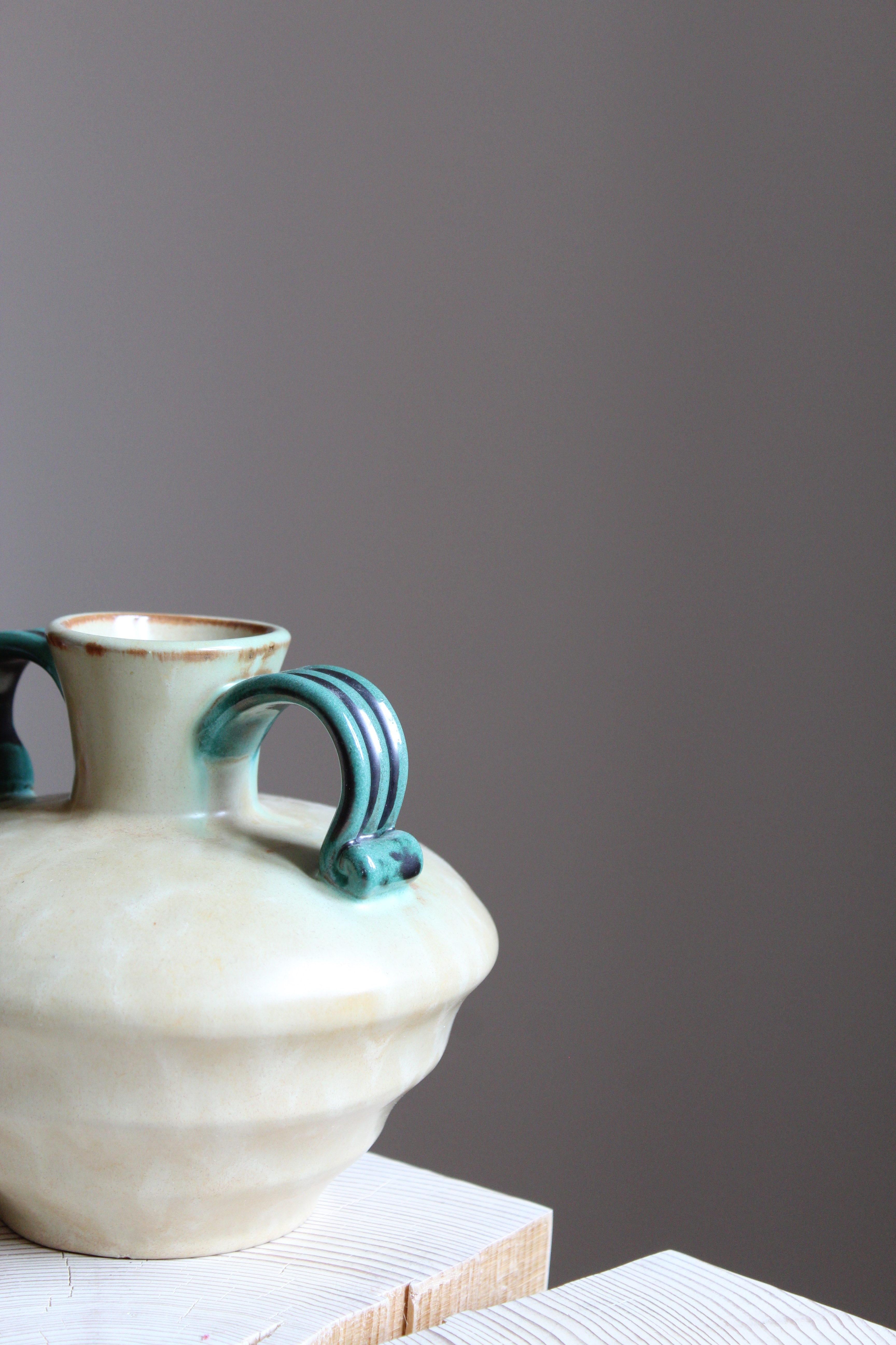 Swedish Upsala-Ekeby, Vase, Glazed Stoneware, Sweden, 1940s