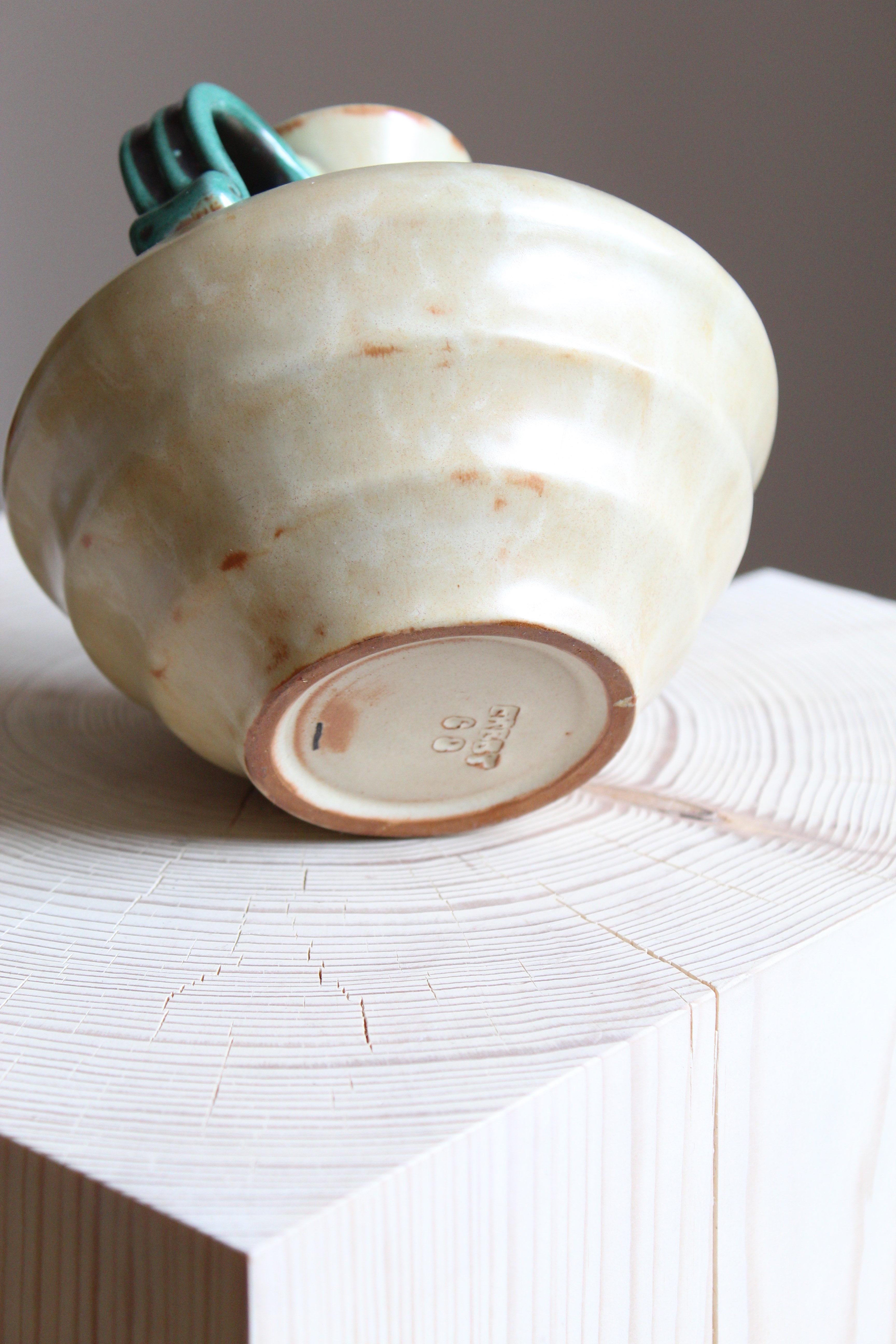 Mid-20th Century Upsala-Ekeby, Vase, Glazed Stoneware, Sweden, 1940s