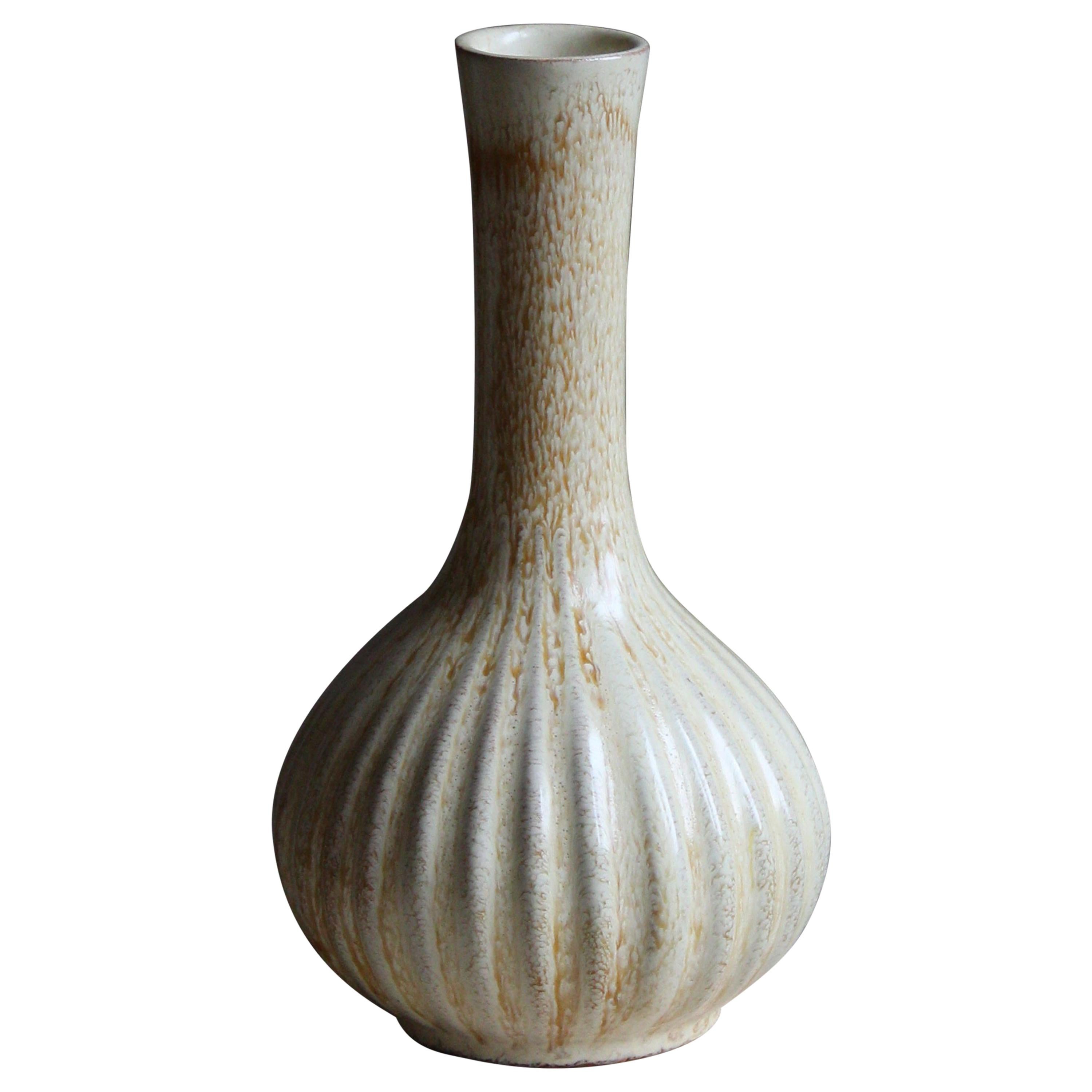 Upsala-Ekeby, Vase, Glazed Stoneware, Sweden, 1940s