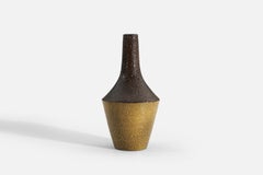 Upsala-Ekeby, Vase, Grey and Yellow-Glazed Earthenware, Sweden, c. 1950s