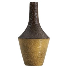 Upsala-Ekeby, Vase, Grey and Yellow-Glazed Earthenware, Sweden, c. 1950s