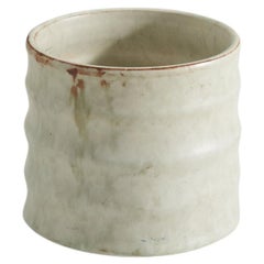 Upsala-Ekeby, Vase, Grey-Glazed Incised Earthenware, Sweden, 1940s