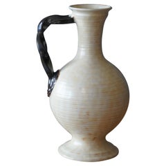 Upsala-Ekeby, Vase or Pitcher, Glazed Earthenware, Sweden, 1940s