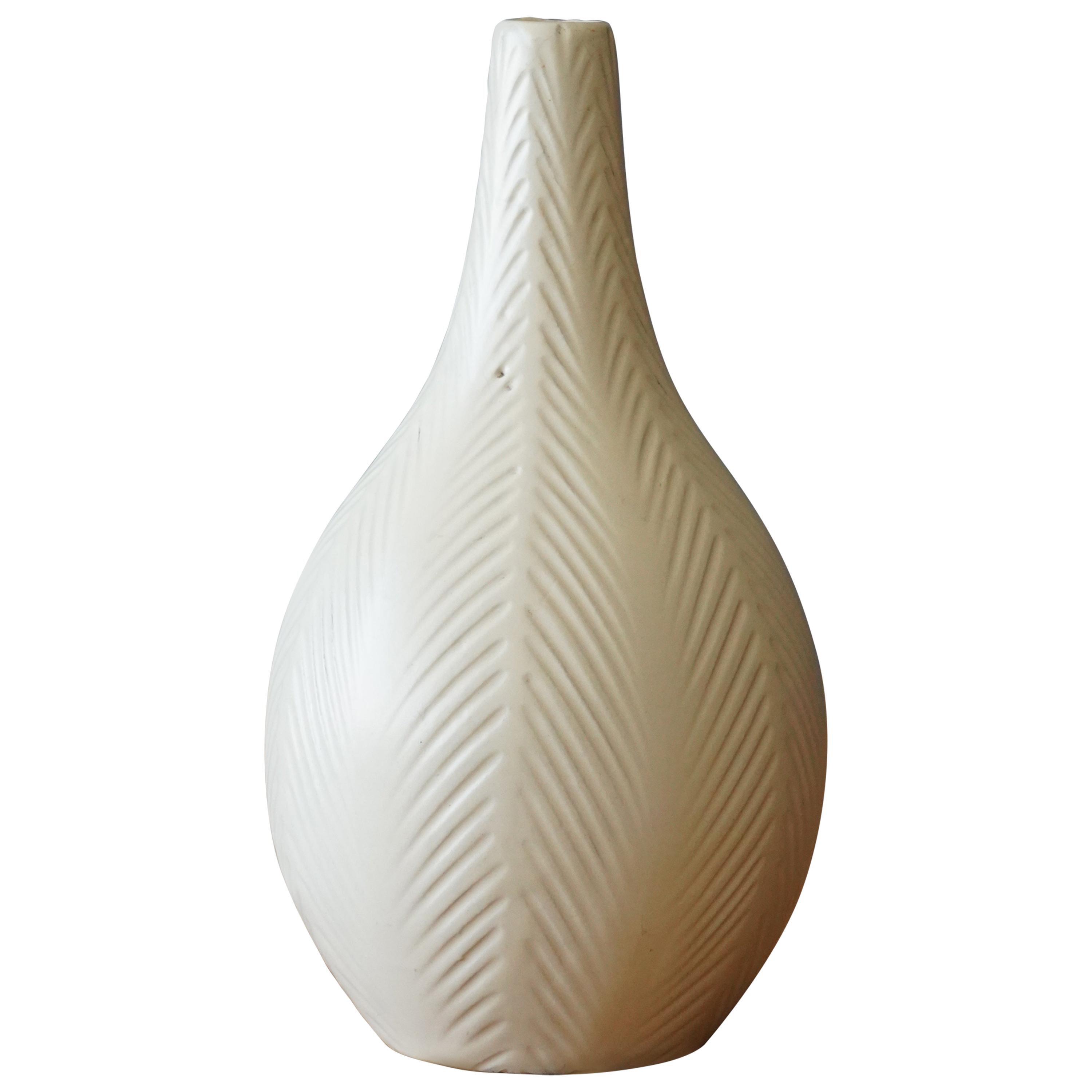 Upsala-Ekeby, Vase, Painted and Incised Ceramic, Sweden, 1930s