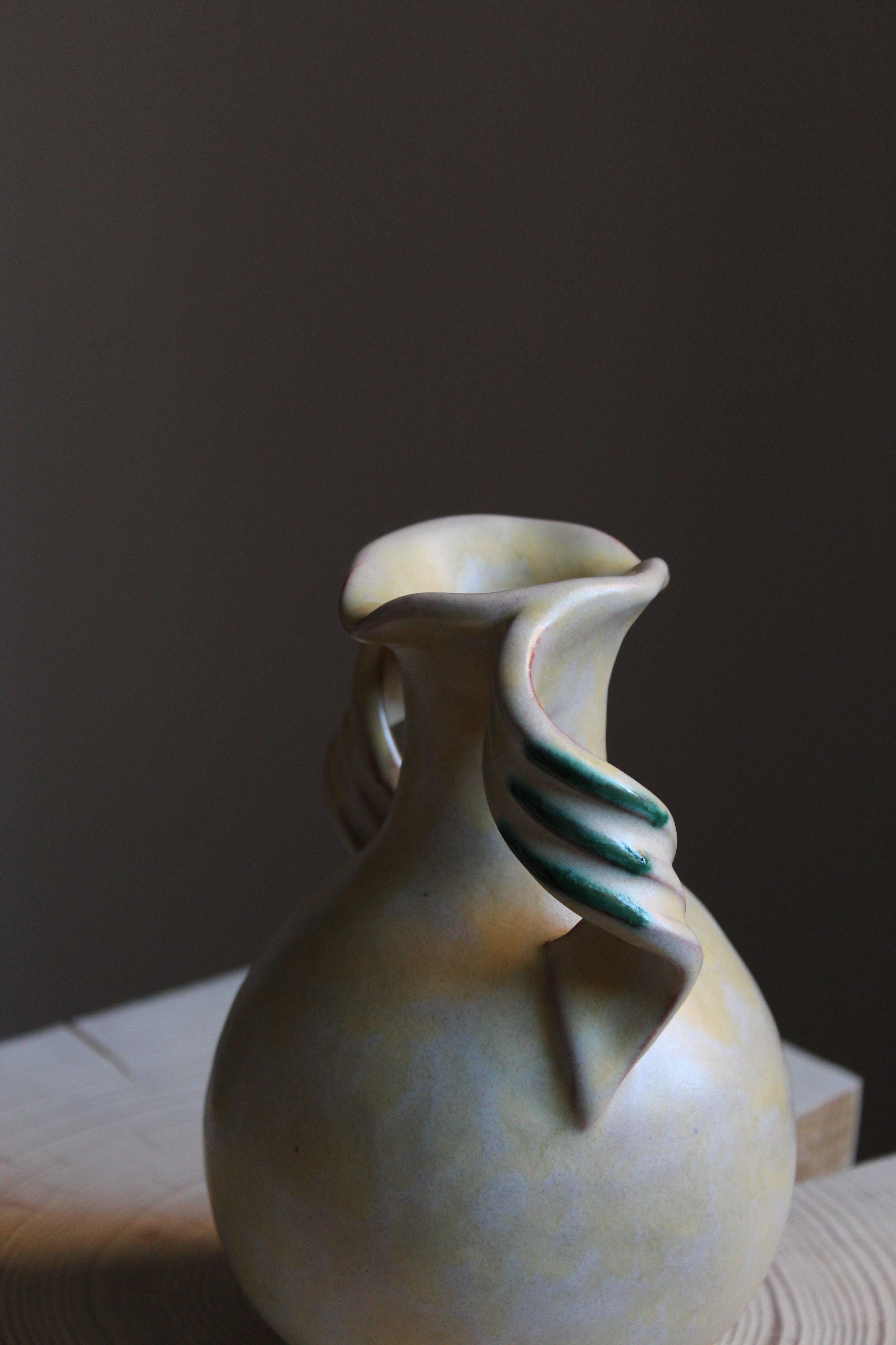 Swedish Upsala-Ekeby, Vase / Pitcher, Glazed Stoneware, Sweden, 1930s