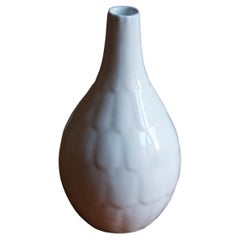 Upsala-Ekeby, Vase, White Glazed Earthenware, Sweden, 1930s