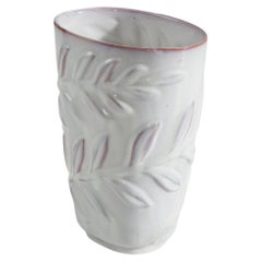 Upsala Ekeby, Vase, White-Glazed Earthenware, Sweden, 1940s