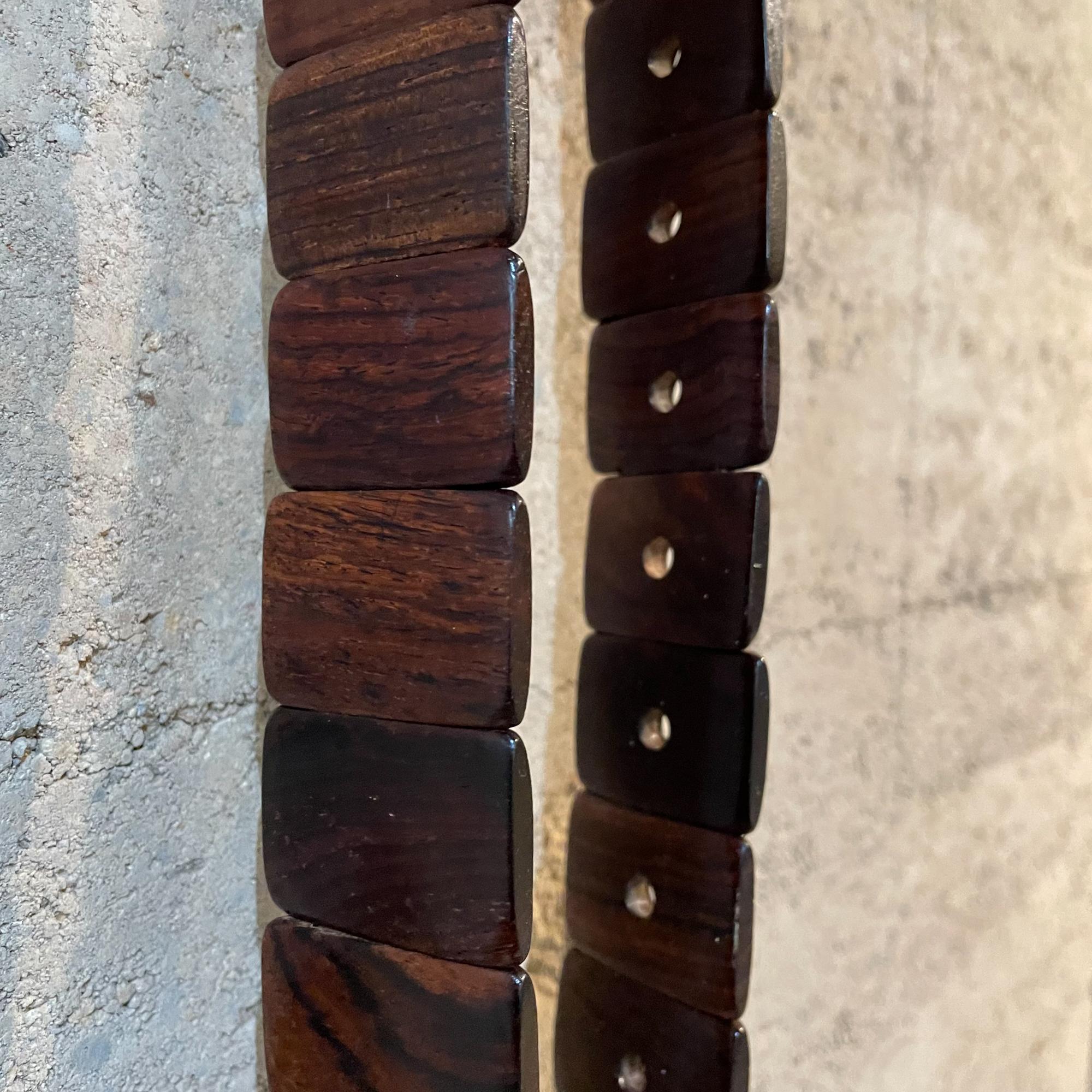 Cinturón de eslabones de palisandro exótico México, artesanal, años 70 finales del siglo XX en venta