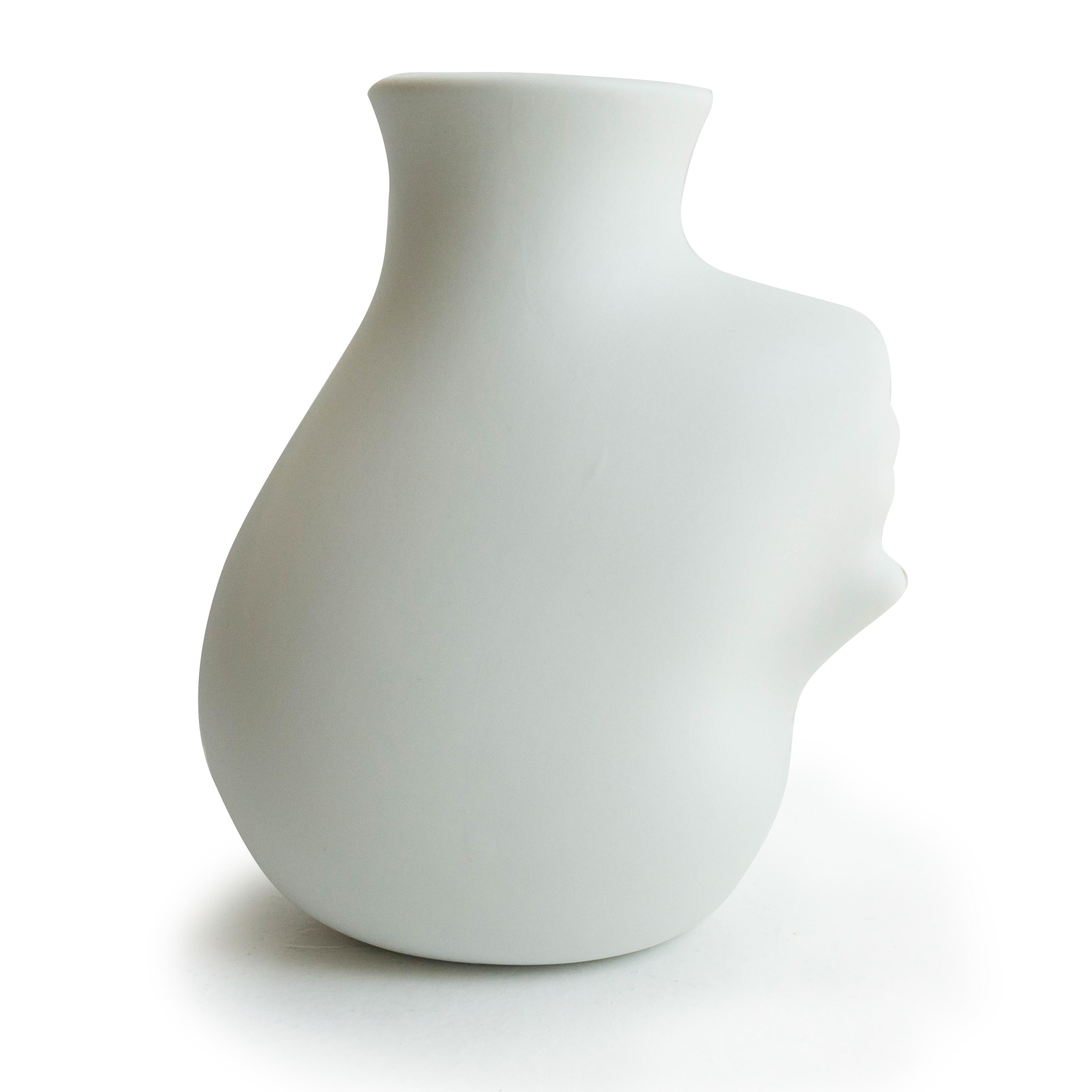 Post-Modern Upside Down Head Porcelain Vase 