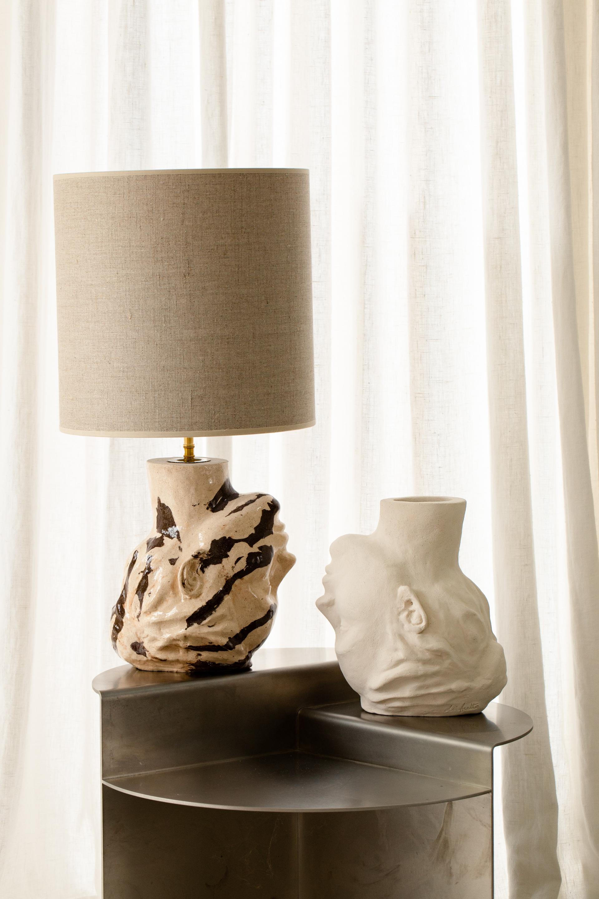 Contemporary Upside Down Head Table Lamp by Di Fretto For Sale