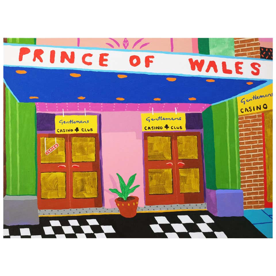 Large Cityscape Skyline Oil Painting, by Dietrich Grunewald for Van