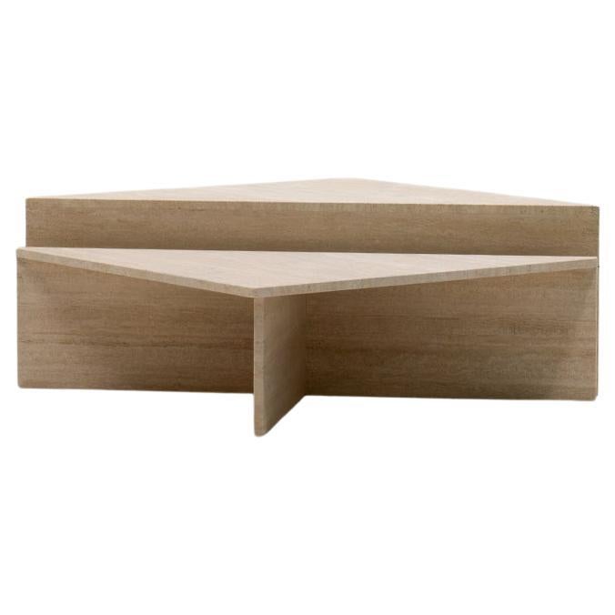 Up&Up Travertine Coffee Table, Italy, 1970s