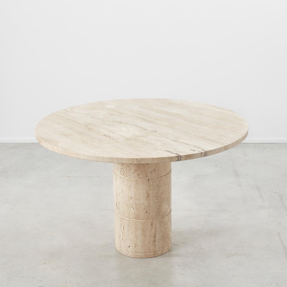 Modern Up&Up Travertine Dining Table Up&Up, Italy, circa 1970
