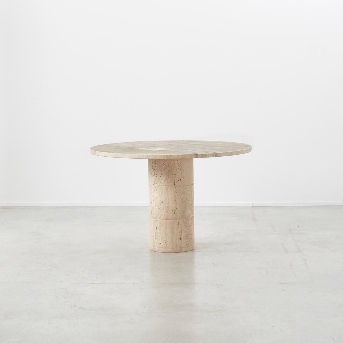 Italian Up&Up Travertine Dining Table Up&Up, Italy, circa 1970