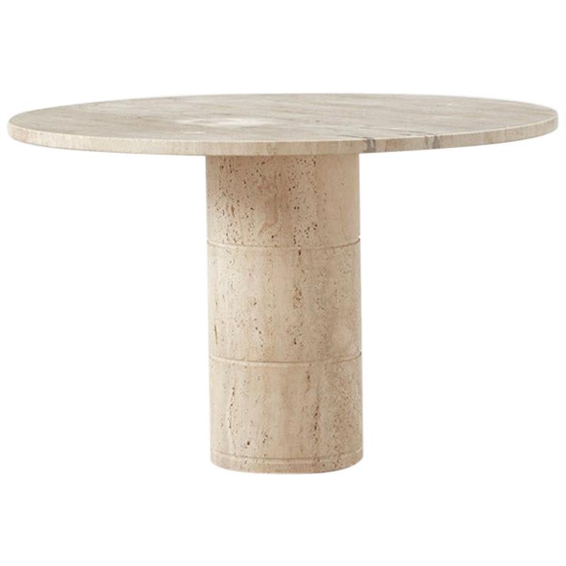 Up&Up Travertine Dining Table Up&Up, Italy, circa 1970