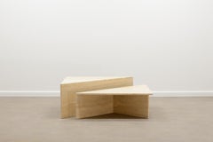 Up&Up Travertine Triangle Coffee Table, Italy 70s