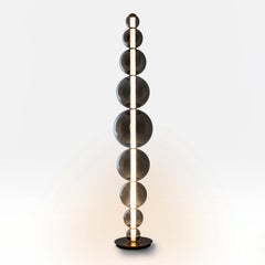 Upward Sculptural Gray Glas Stehleuchte