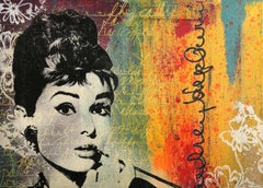 Audrey Hepburn, Street Art Airbrush and Acrylic Painting by UR New York
