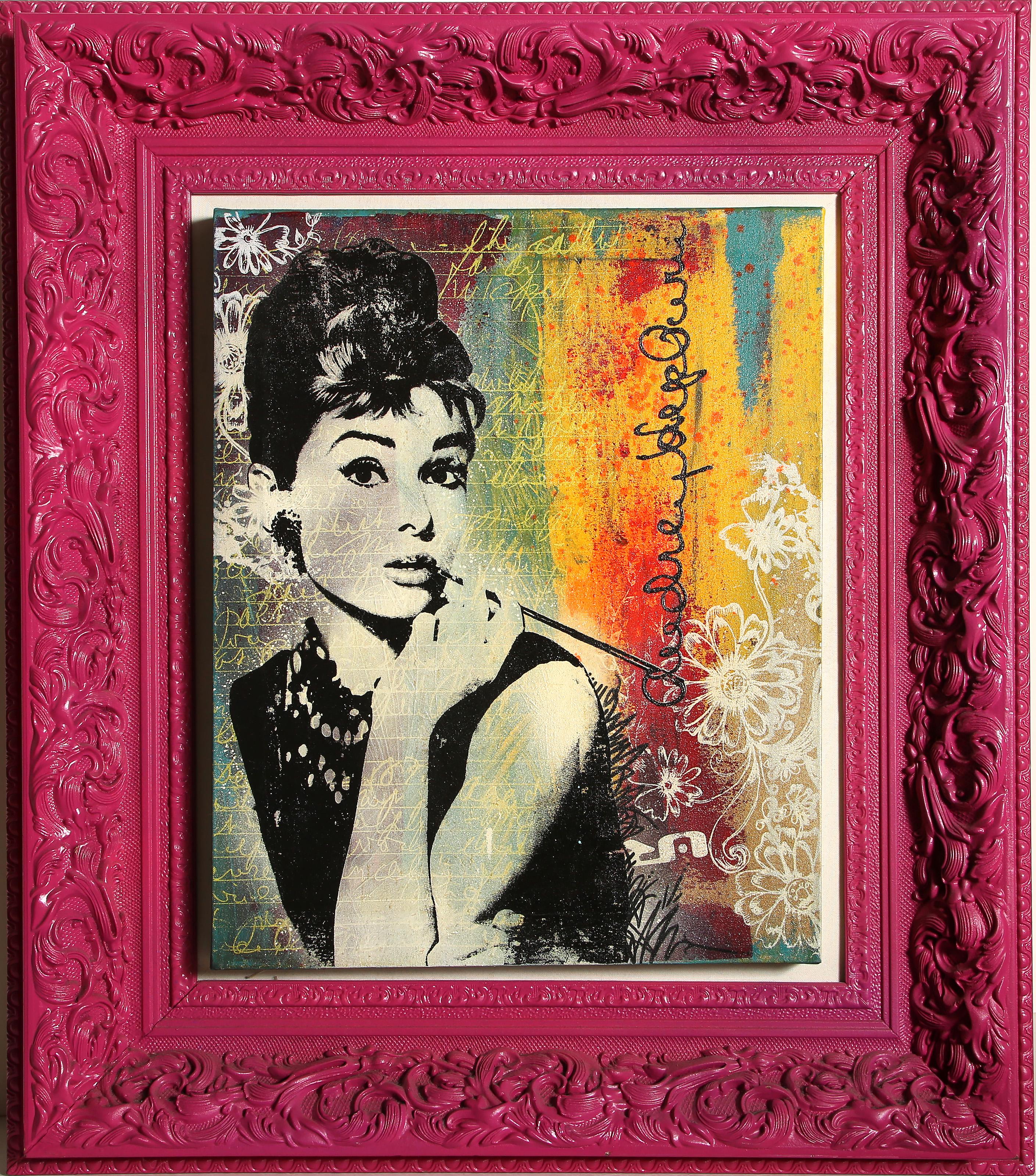 Audrey Hepburn, Street Art Airbrush and Acrylic Painting by UR New York
