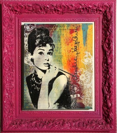 Audrey Hepburn, Street Art Airbrush and Acrylic Painting by UR New York