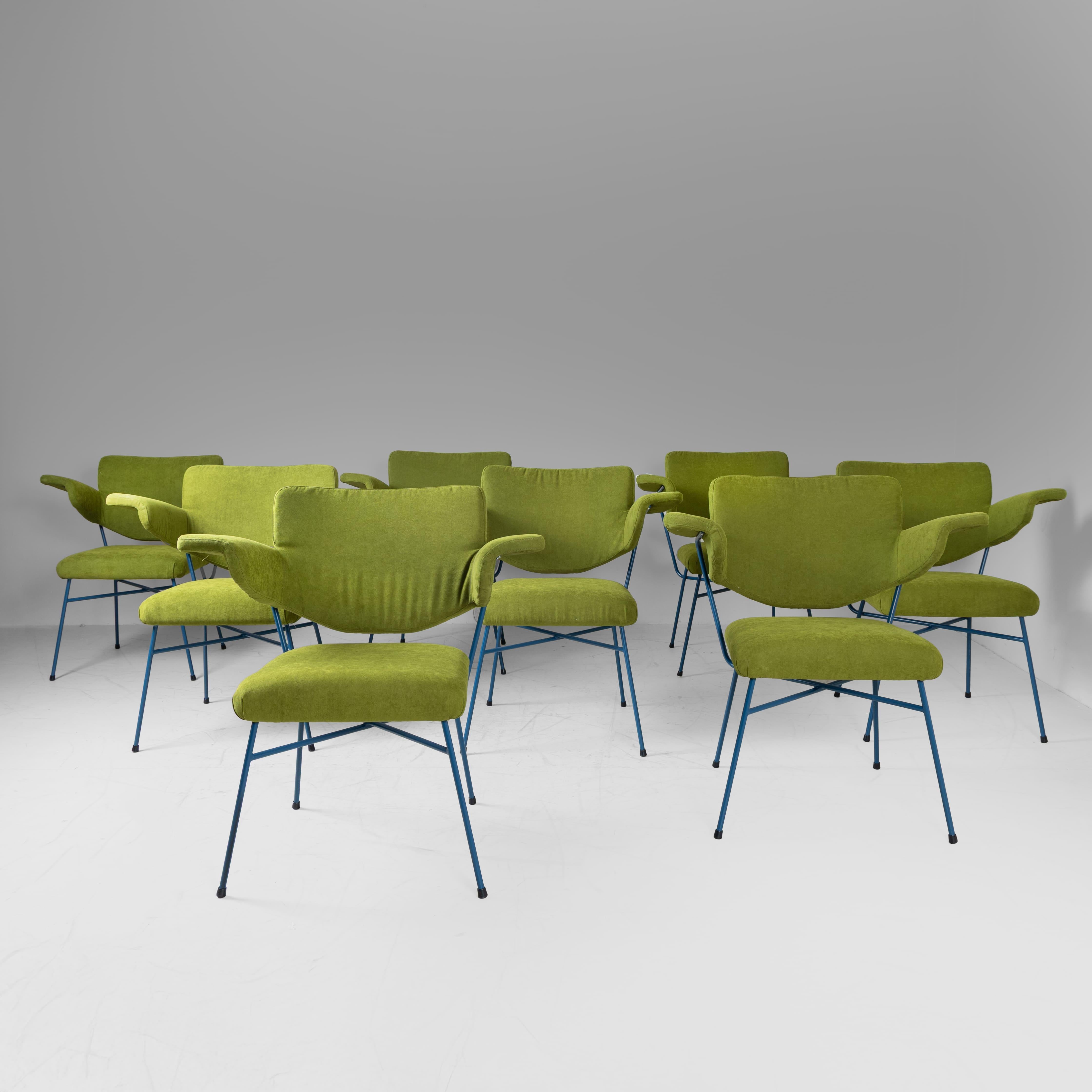 Mid-Century moderno Sedie Urania BBPR Arflex, 1954, set di 8 sedie in vendita