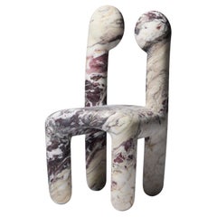 Limited Edition Calacatta Viola Marble Urania Chair by Pietro Franceschini