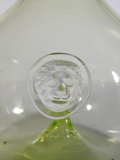 Uranium Glass Bottle with a Sculpture of a Lion, 'video'