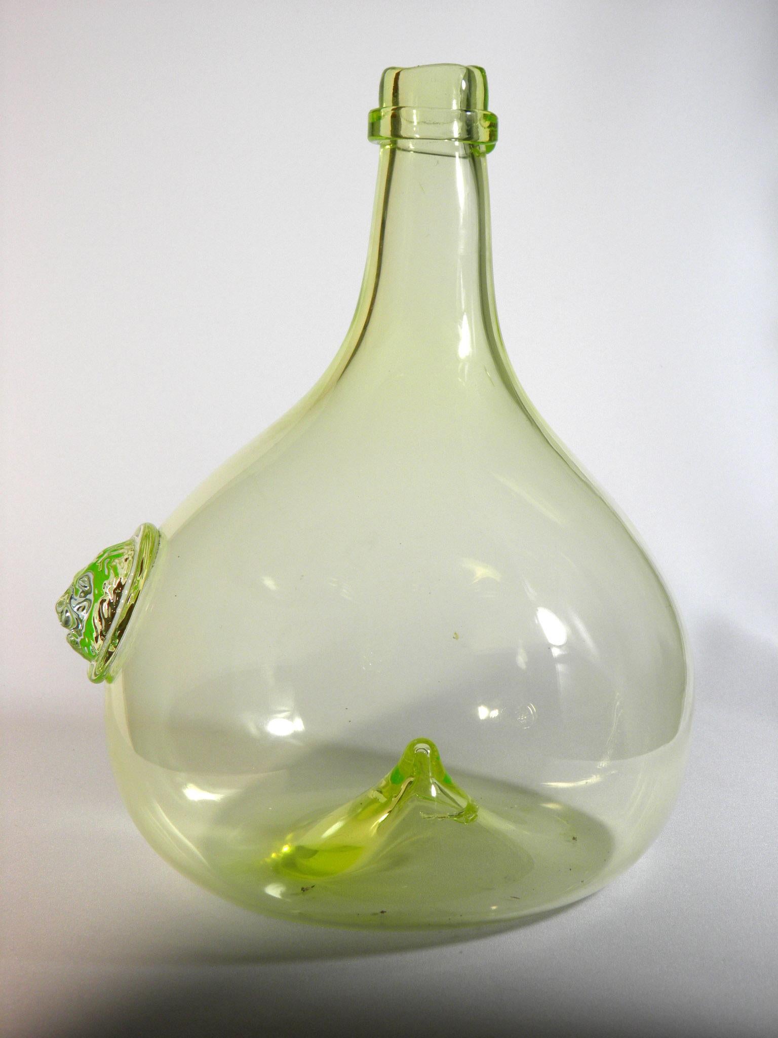 uranium glass coke bottle