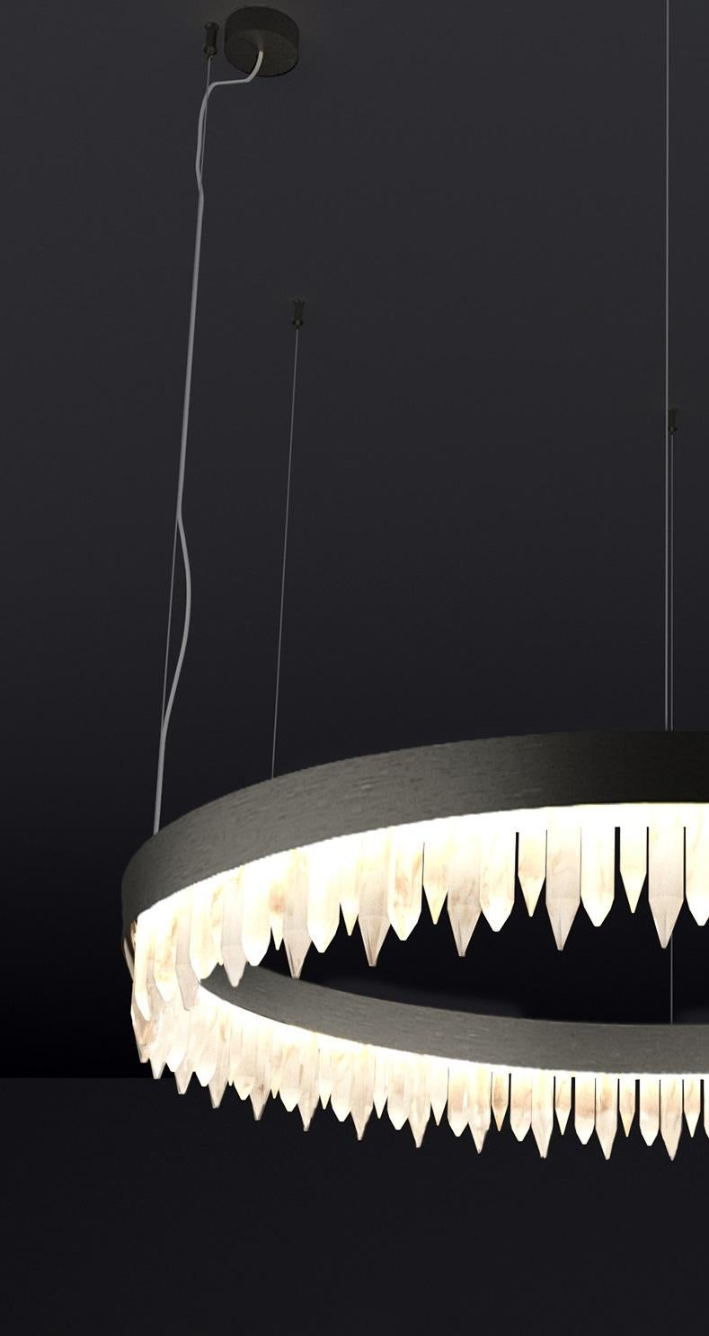 Urano Brushed Black 60 Pendant Light 1 by Alabastro Italiano In New Condition For Sale In Geneve, CH