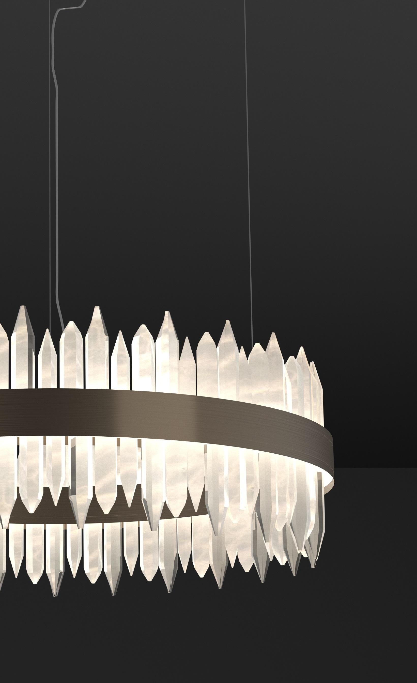 Other Urano Brushed Burnished 80 Pendant Light 2 by Alabastro Italiano For Sale