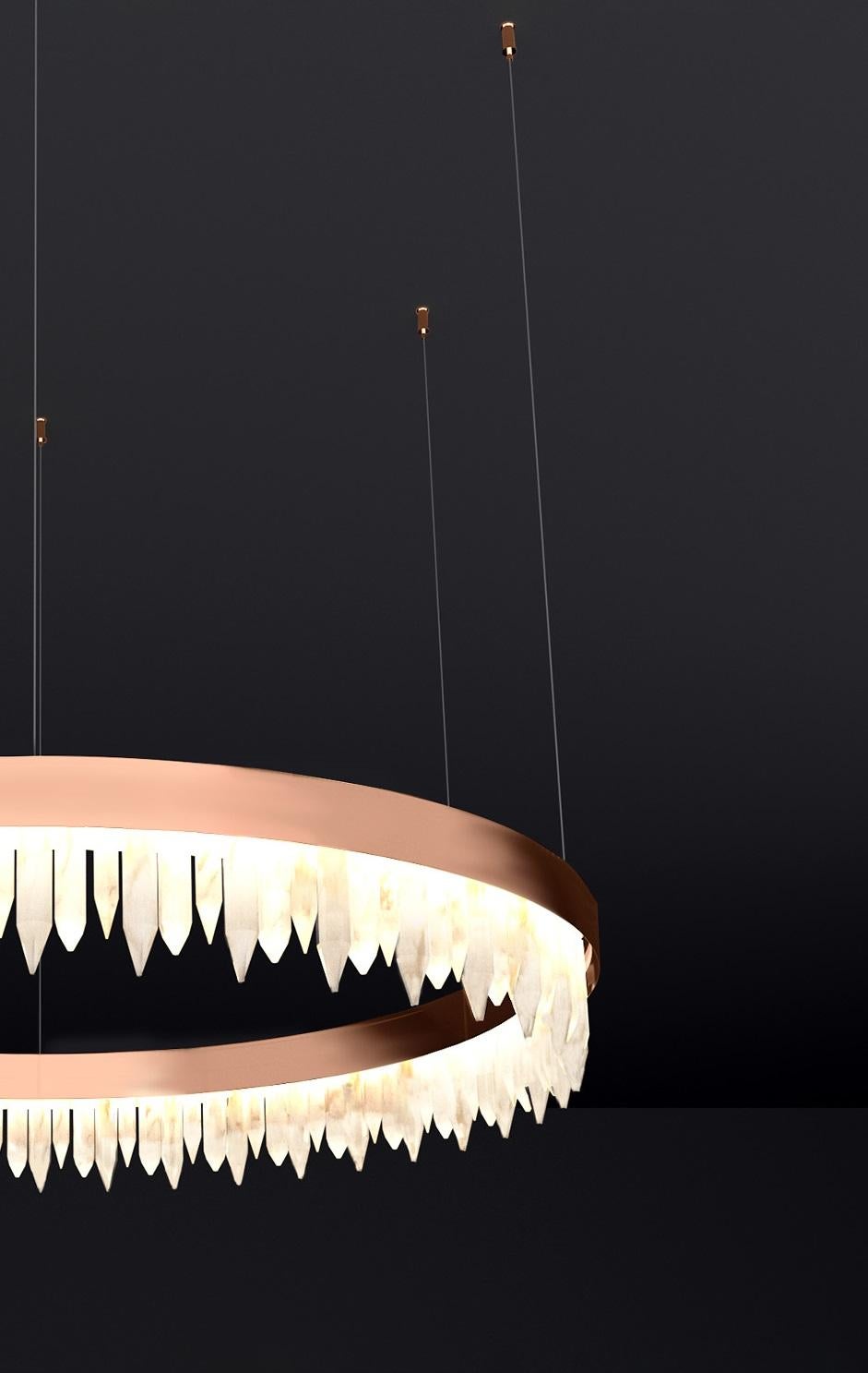 Modern Urano Copper 80 Pendant Light 1 by Alabastro Italiano For Sale