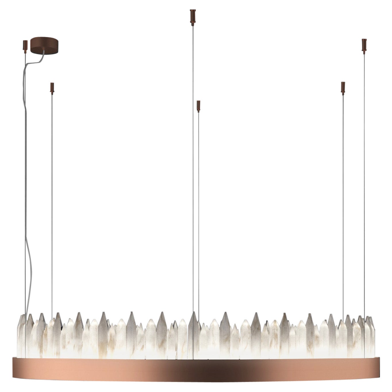 Lampe à suspension Urano Copper 80 3 par Alabastro Italiano