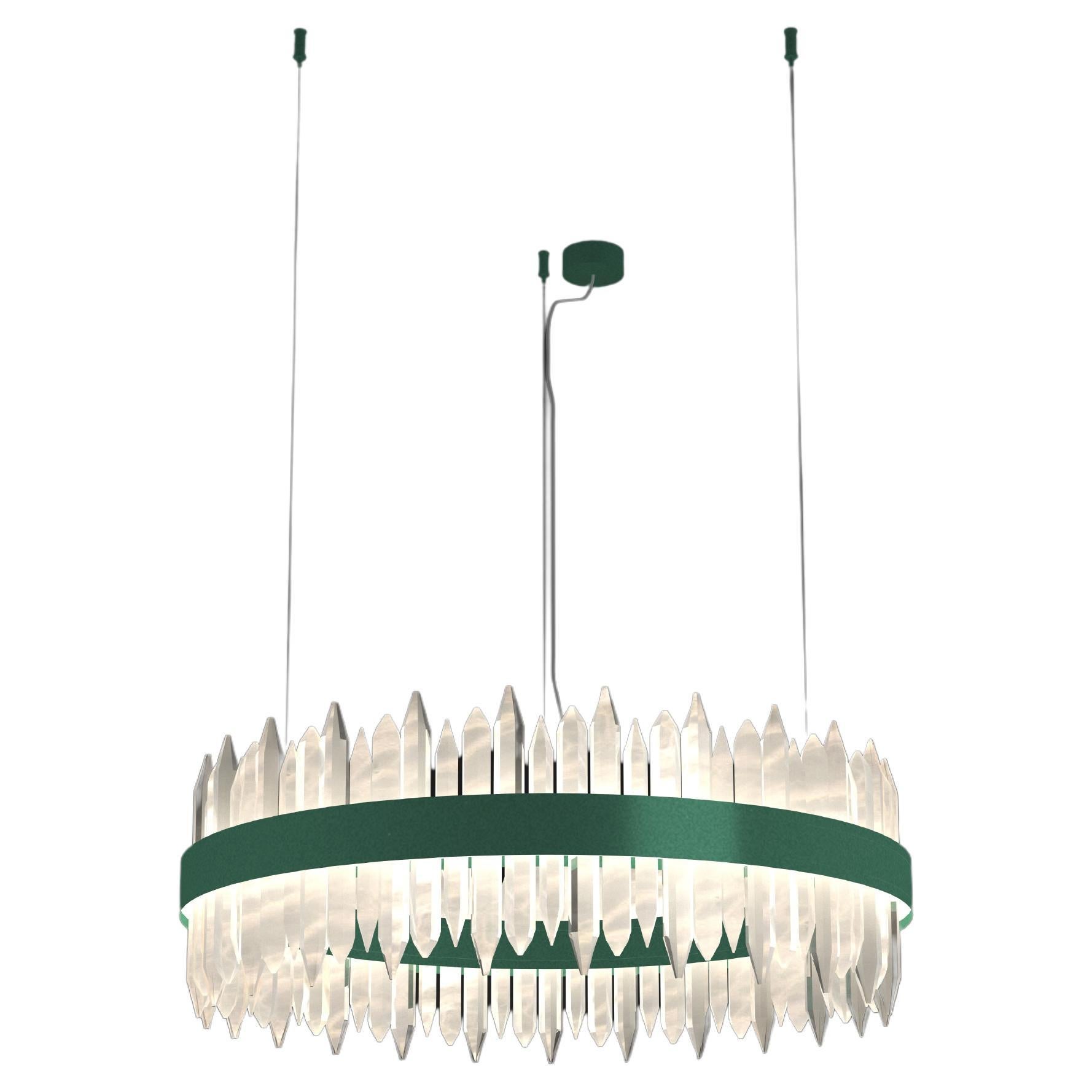 Urano Freedom Green 100 Pendant Light 2 by Alabastro Italiano For Sale