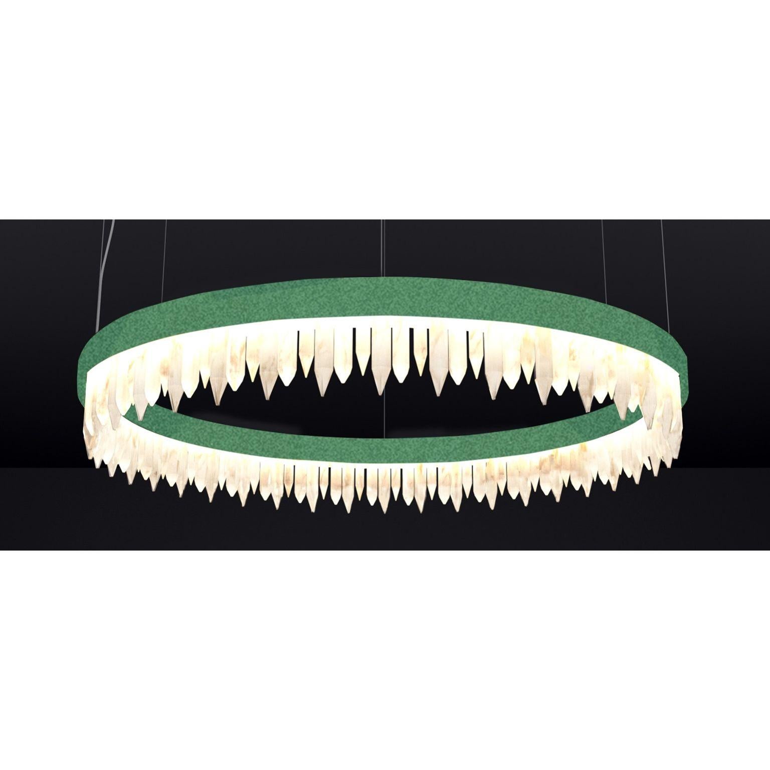 Urano Freedom Green 80 Pendant Light 1 by Alabastro Italiano In New Condition For Sale In Geneve, CH