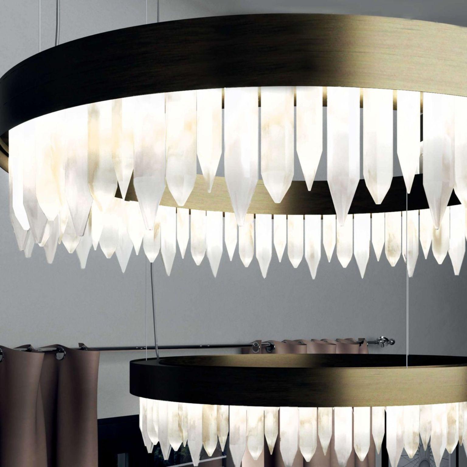 Contemporary Urano Freedom Green 80 Pendant Light 1 by Alabastro Italiano For Sale