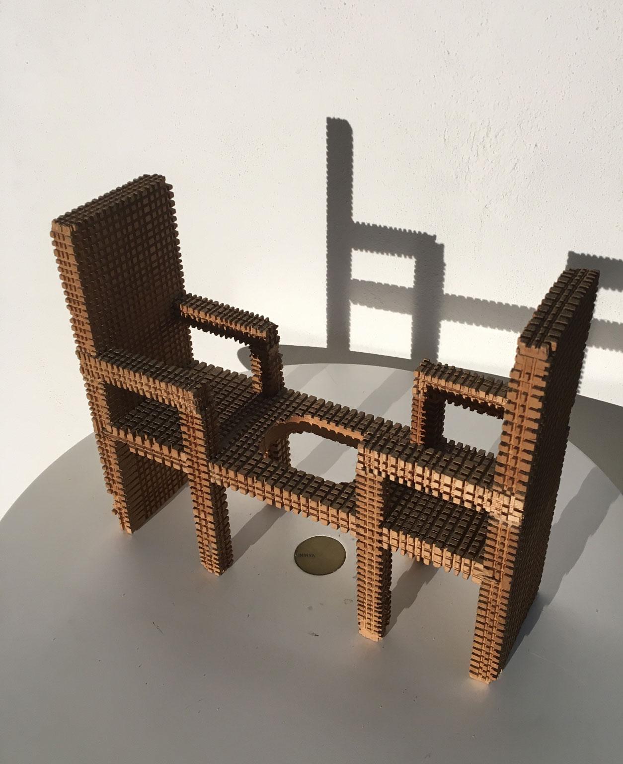 1977 Italy Wooden Abstract Sculpture by Urano Palma Non Dialogo No Words For Sale 9