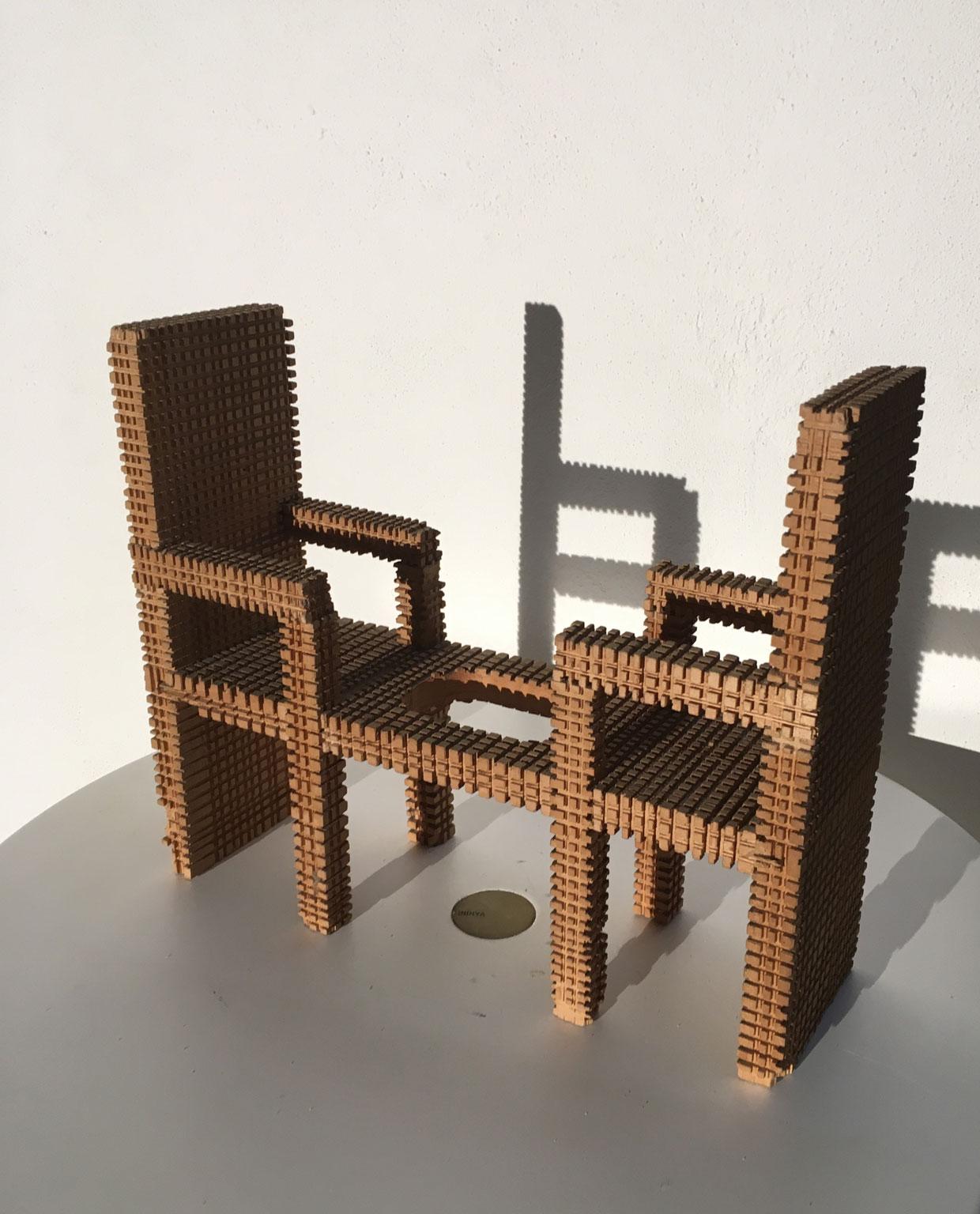 1977 Italy Wooden Abstract Sculpture by Urano Palma Non Dialogo No Words For Sale 8