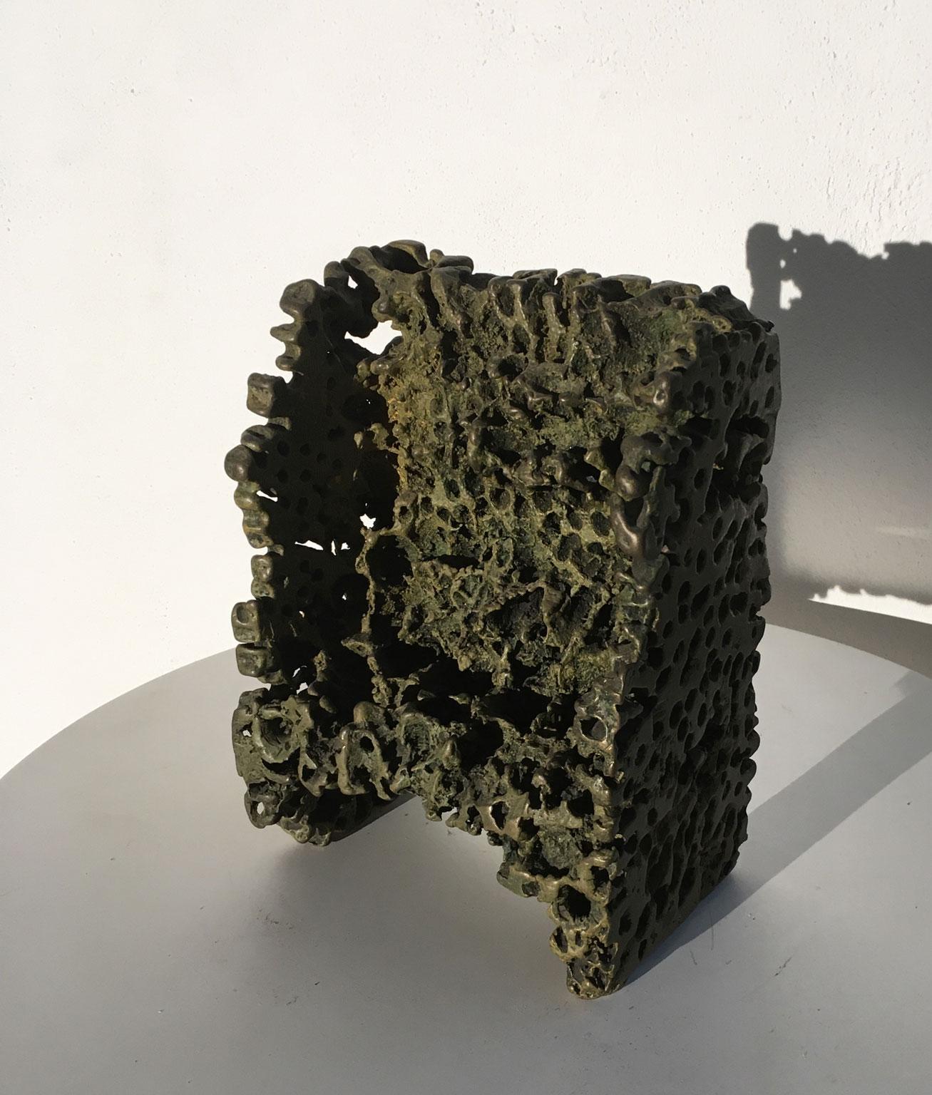 1985 Italia Escultura abstracta de bronce de Urano Palma Trono de Bronzo en venta 15