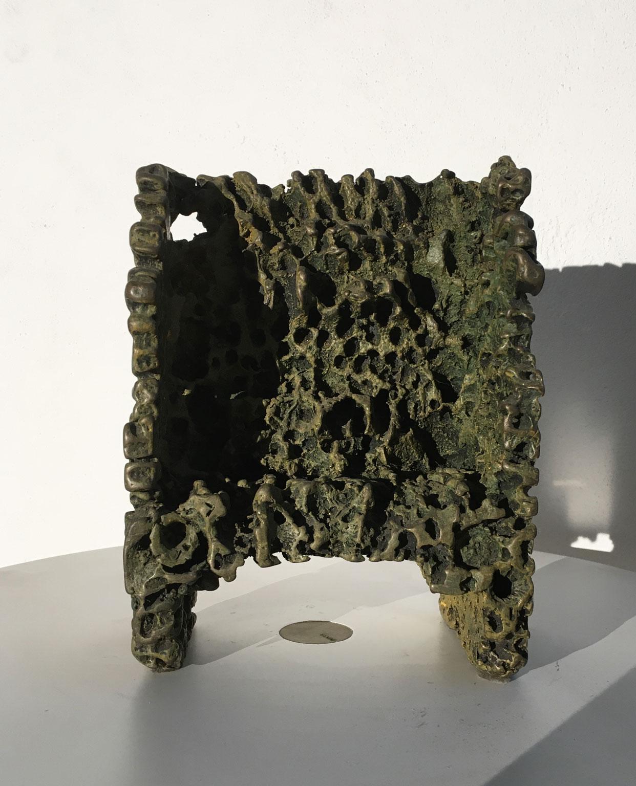 1985 Italia Escultura abstracta de bronce de Urano Palma Trono de Bronzo en venta 1