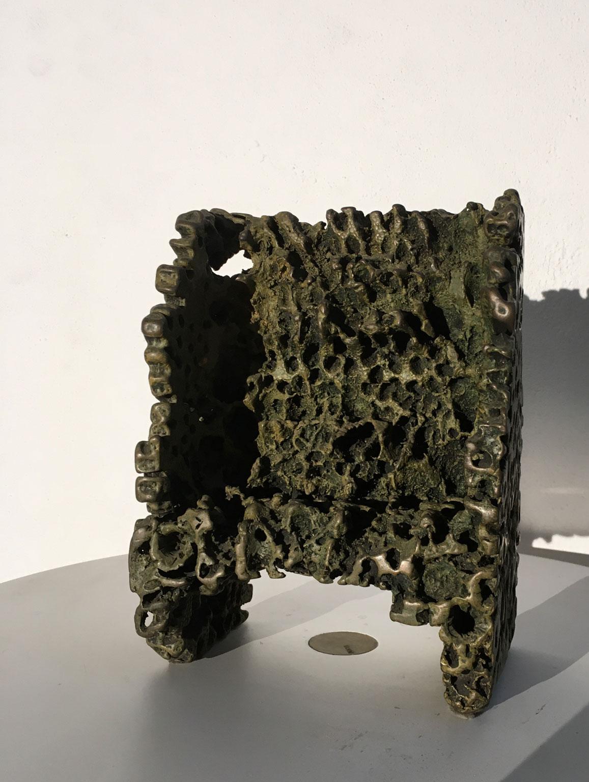 1985 Italia Escultura abstracta de bronce de Urano Palma Trono de Bronzo en venta 2
