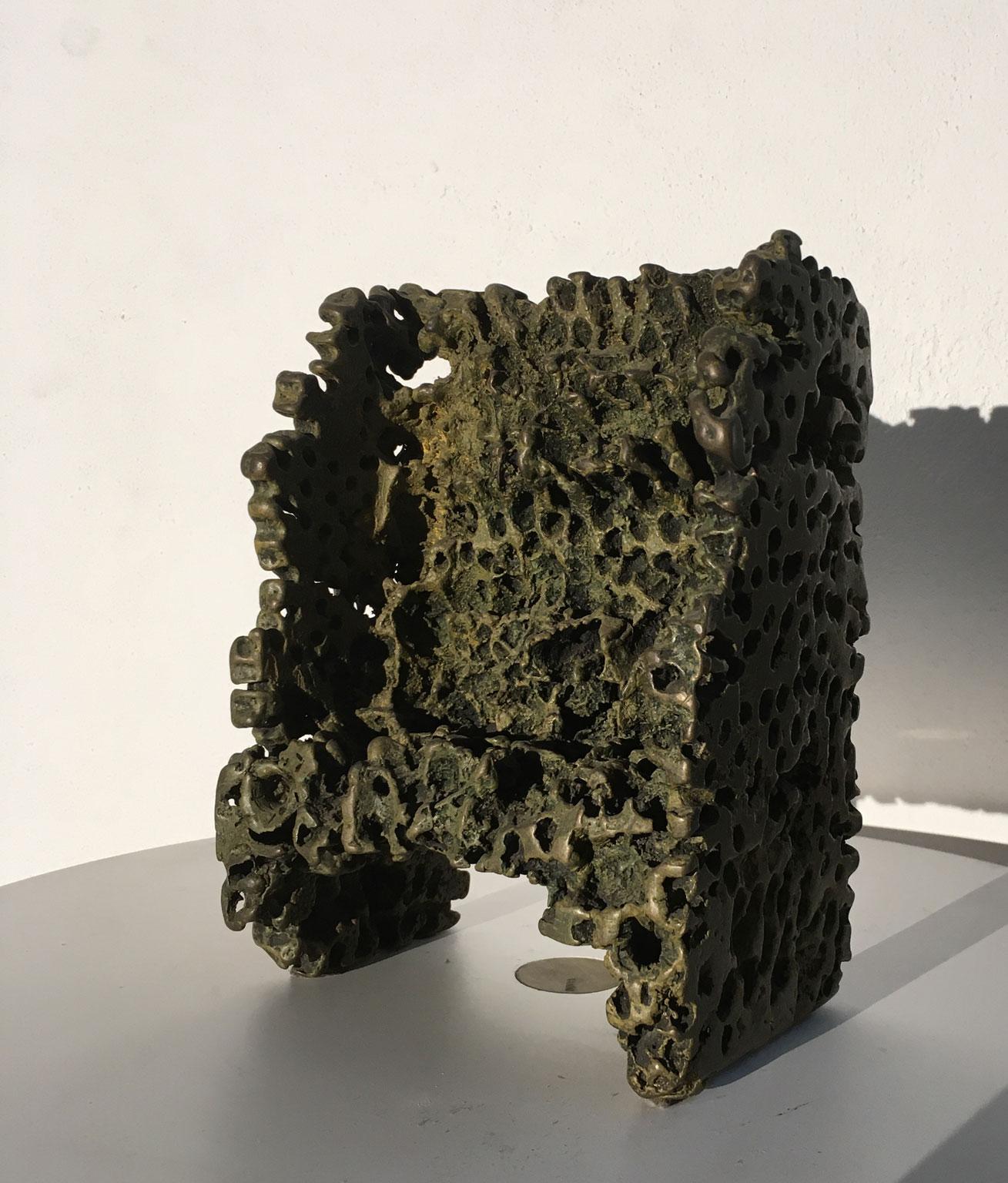 1985 Italia Escultura abstracta de bronce de Urano Palma Trono de Bronzo en venta 3