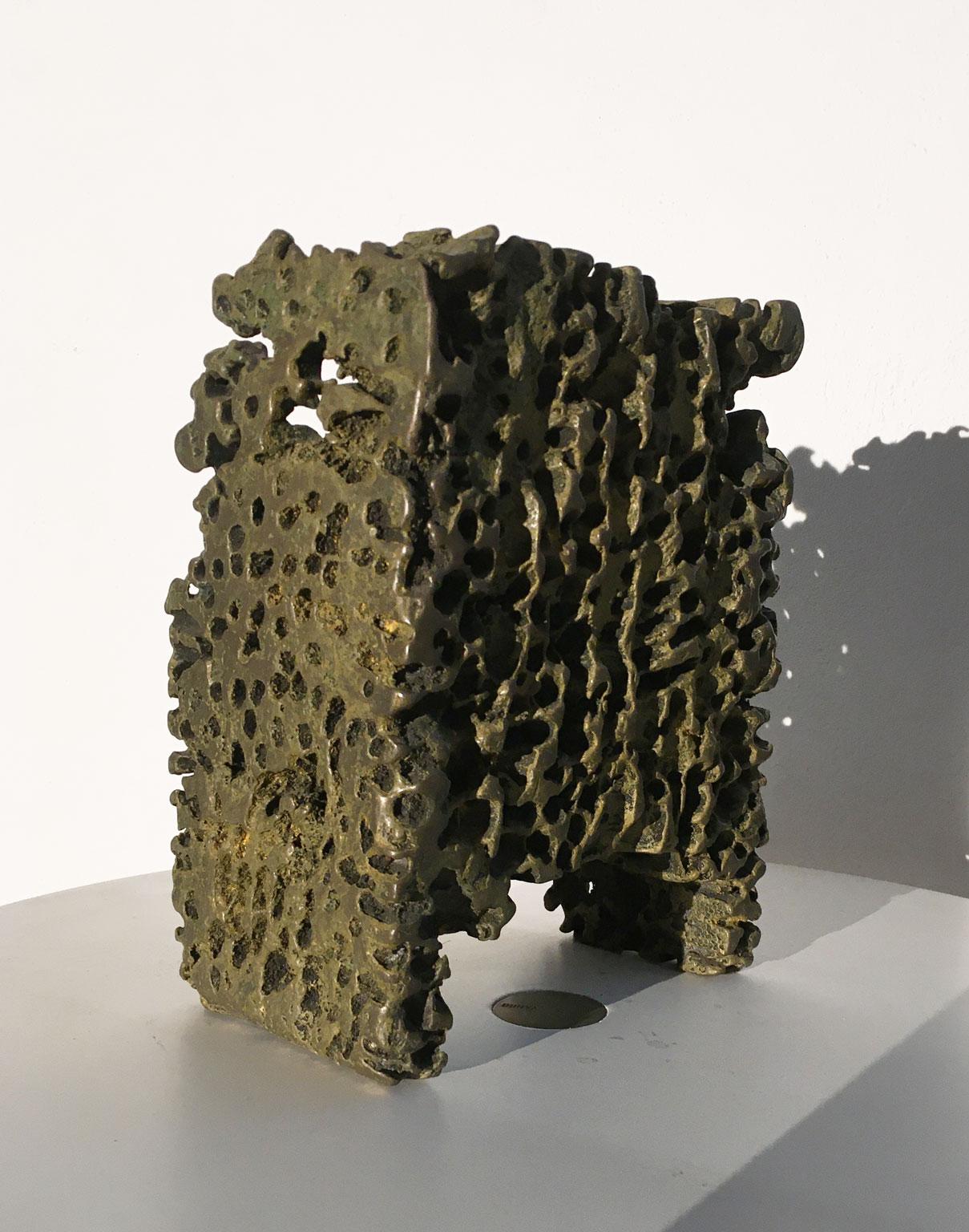 1985 Italia Escultura abstracta de bronce de Urano Palma Trono de Bronzo en venta 6