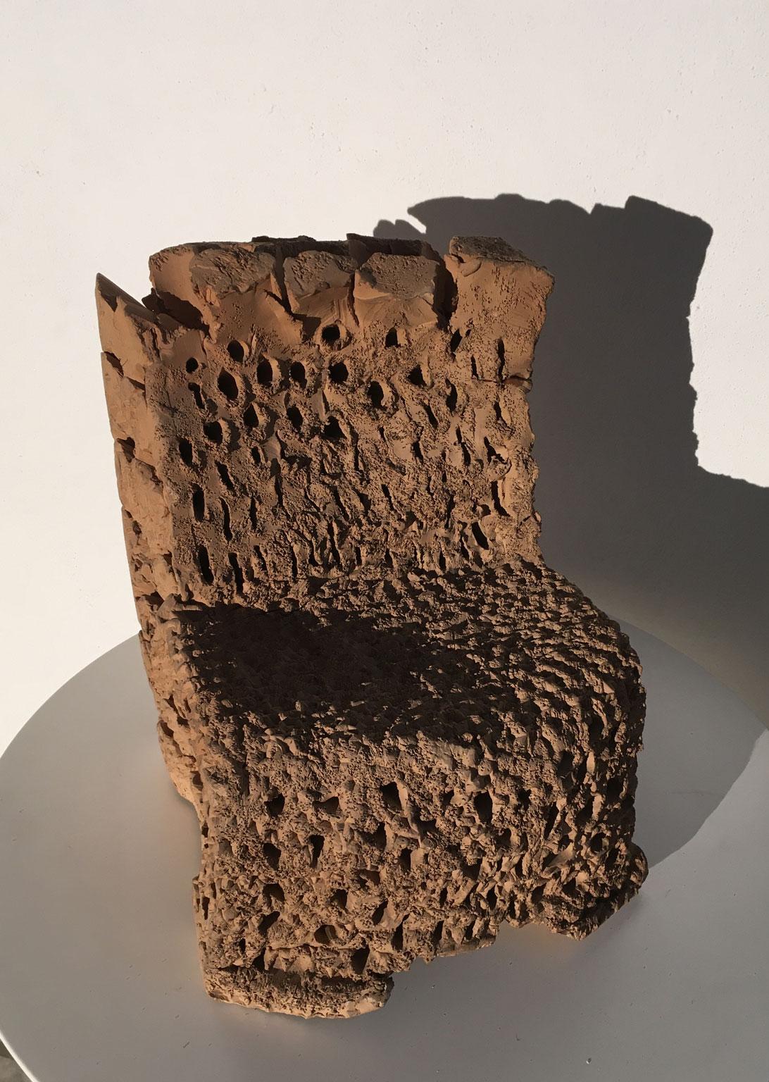 Sculpture abstraite du trône en terre cuite d'Urano Palma, Italie, 1985 en vente 9